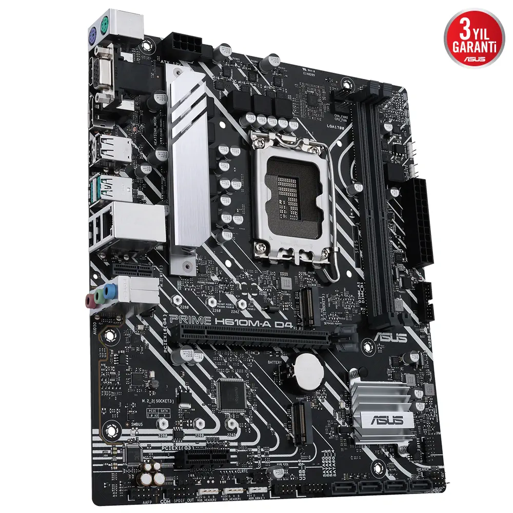 ASUS Prime H610M-A D4 Intel H610 Soket 1700 DDR4 3200MHz mATX Gaming (Oyuncu) Anakart