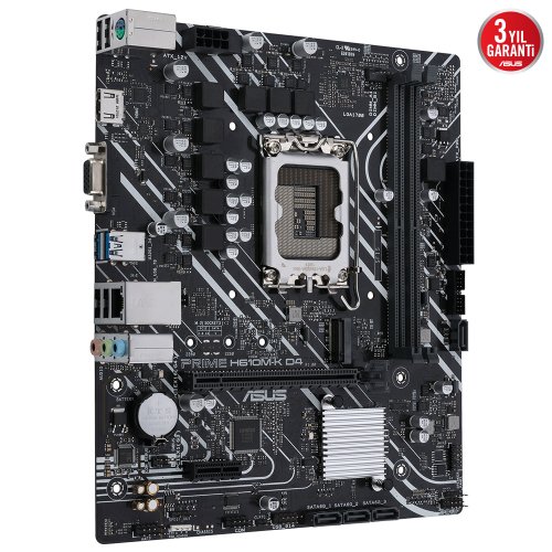 Asus Prime H610M-K D4 Intel H610 Soket 1700 DDR4 3200MHz mATX Gaming (Oyuncu) Anakart