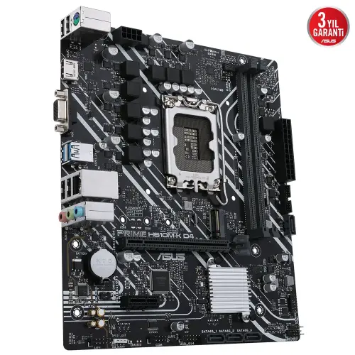 Asus Prime H610M-K D4 Intel H610 Soket 1700 DDR4 3200MHz mATX Gaming (Oyuncu) Anakart