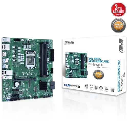 ASUS Pro B560M-C/CSM Intel B560 Soket 1200 DDR4 4600(OC)MHz mATX Anakart