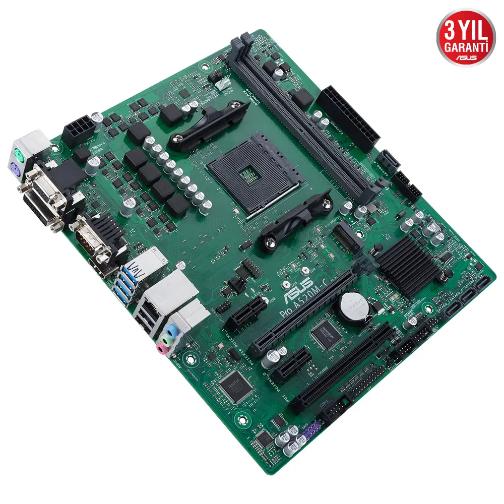 ASUS Pro A520M-C/CSM AMD A520 Soket AM4 DDR4 4866(OC)MHz mATX Anakart