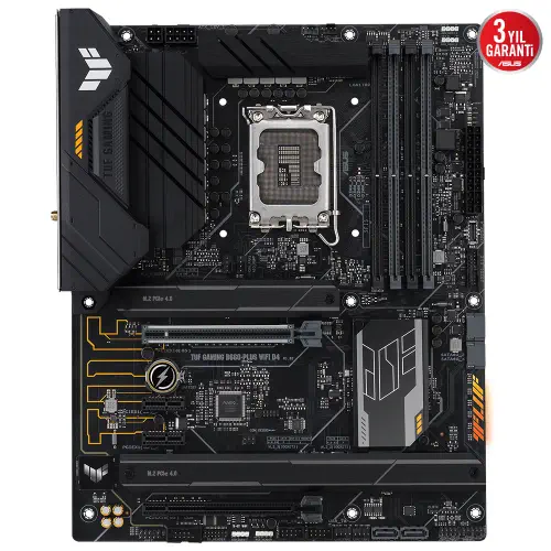 Asus TUF Gaming B660-Plus WIFI D4 Intel B660 Soket 1700 DDR4 5333(OC)MHz ATX Gaming (Oyuncu) Anakart