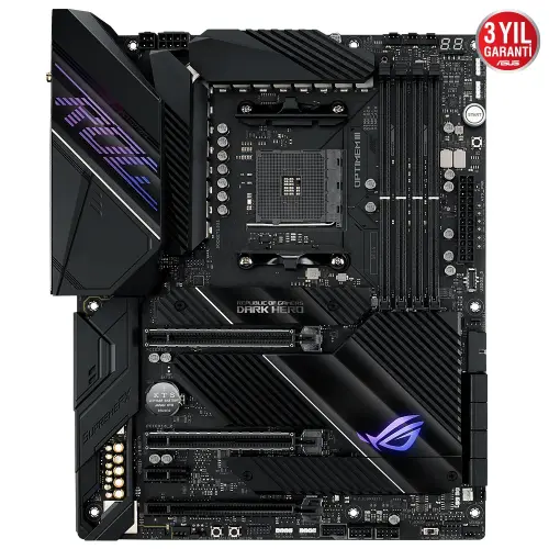 ASUS ROG Crosshair VIII Dark Hero AMD X570 Soket AM4 DDR4 5100(OC)MHz WI-FI ATX Gaming (Oyuncu) Anakart