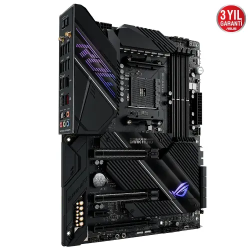 ASUS ROG Crosshair VIII Dark Hero AMD X570 Soket AM4 DDR4 5100(OC)MHz WI-FI ATX Gaming (Oyuncu) Anakart