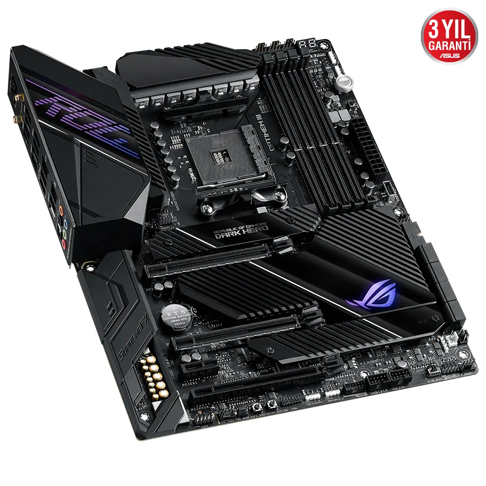 ASUS ROG Crosshair VIII Dark Hero AMD X570 Soket AM4 DDR4 5100(OC)MHz WI-FI ATX Gaming (Oyuncu) Anakart