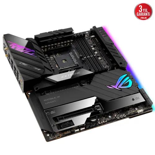 Asus ROG Crosshair VIII Extreme AMD X570 Soket AM4 DDR4 5100(OC)MHz E-ATX Gaming (Oyuncu) Anakart