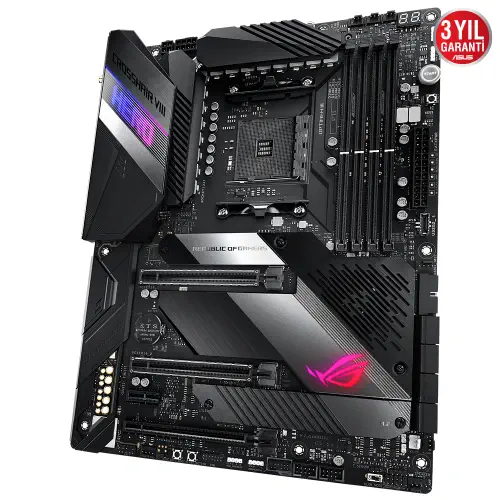 Asus ROG Crosshair VIII Hero (WI-FI) AMD X570 Soket AM4 DDR4 4800(OC)MHz ATX Gaming (Oyuncu) Anakart