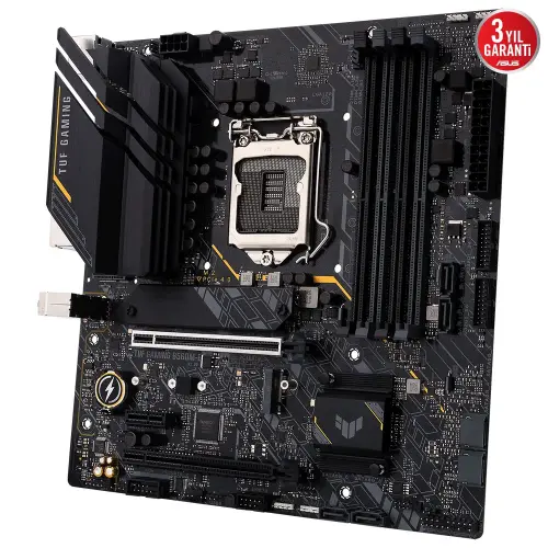 Asus TUF Gaming B560M-E Intel B560 Soket 1200 DDR4 5000(OC)MHz mATX Gaming (Oyuncu) Anakart