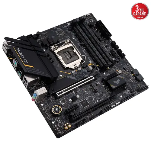 Asus TUF Gaming B560M-E Intel B560 Soket 1200 DDR4 5000(OC)MHz mATX Gaming (Oyuncu) Anakart