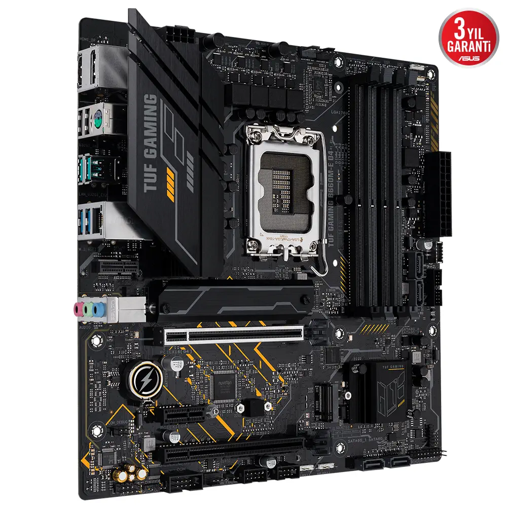 ASUS TUF Gaming B660M-E D4 Intel B660 Soket 1700 DDR4 5333(OC)MHz mATX Gaming (Oyuncu) Anakart