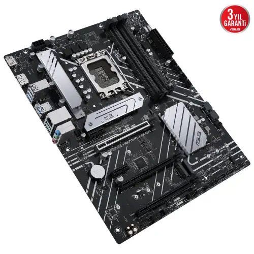 Asus Prime H670-Plus D4 Intel H670 Soket 1700 DDR4 5066(OC)MHz ATX Gaming (Oyuncu) Anakart