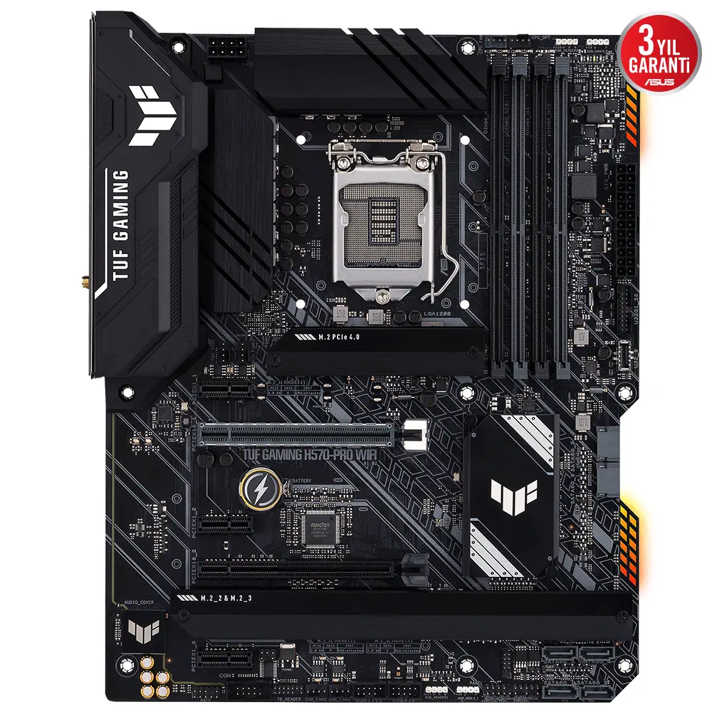 Asus TUF Gaming H570-PRO WIFI Intel H570 Soket 1200 DDR4 5000(OC)MHz ATX Gaming (Oyuncu) Anakart