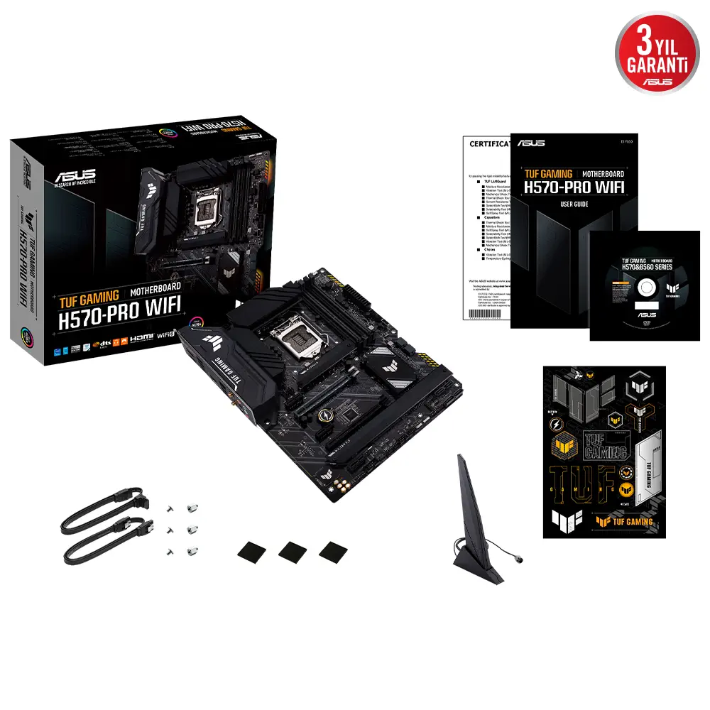 Asus TUF Gaming H570-PRO WIFI Intel H570 Soket 1200 DDR4 5000(OC)MHz ATX Gaming (Oyuncu) Anakart