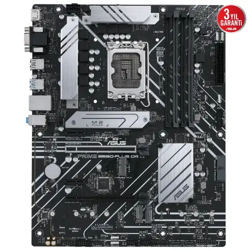 Asus Prime B660-Plus D4 Intel B660 Soket 1700 DDR4 5066(OC)MHz ATX Gaming (Oyuncu) Anakart