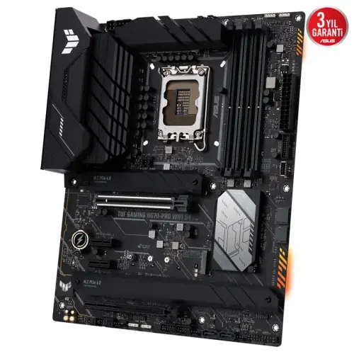 Asus TUF Gaming H670-PRO WIFI D4 Intel H670 Soket 1700 DDR4 5333(OC)MHz ATX Gaming (Oyuncu) Anakart