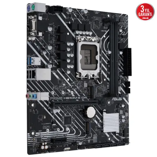 Asus Prime H610M-E D4 Intel H610 Soket 1700 DDR4 3200MHz mATX Gaming (Oyuncu) Anakart