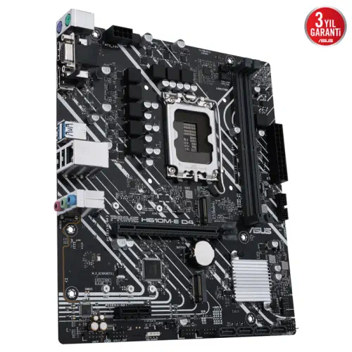 Asus Prime H610M-E D4 Intel H610 Soket 1700 DDR4 3200MHz mATX Gaming (Oyuncu) Anakart