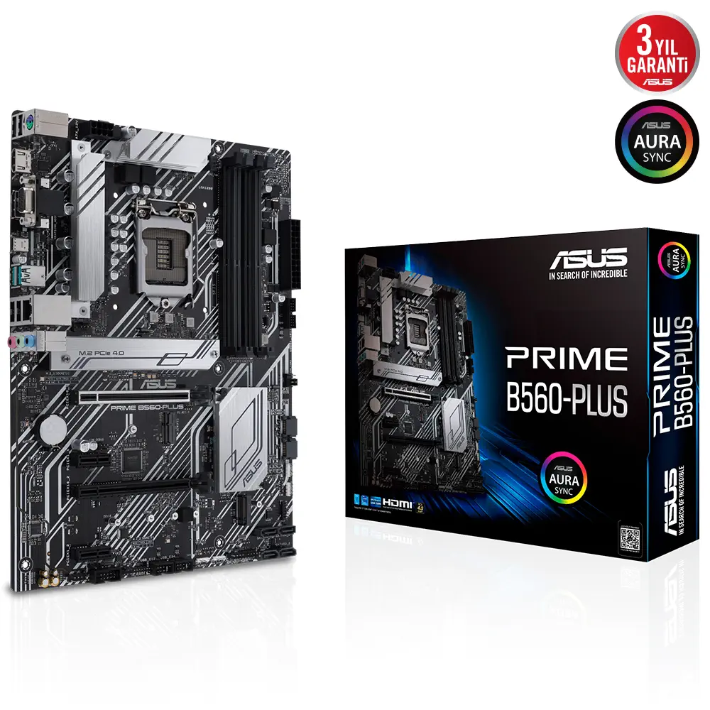 Asus Prime B560-Plus Intel B560 Soket 1200 DDR4 4600(OC)MHz ATX Gaming (Oyuncu) Anakart
