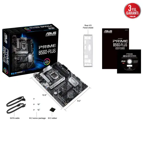 Asus Prime B560-Plus Intel B560 Soket 1200 DDR4 4600(OC)MHz ATX Gaming (Oyuncu) Anakart