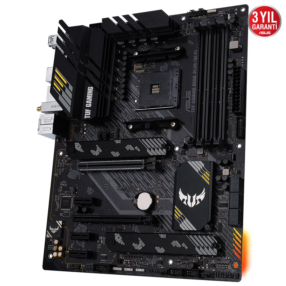 ASUS TUF Gaming B550-Plus WI-FI AMD B550 Soket AM4 DDR4 4600(OC)MHz ATX Gaming (Oyuncu) Anakart
