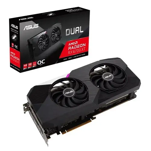 Asus Dual Radeon RX 6700 XT OC DUAL-RX6700XT-O12G 12GB GDDR6 192Bit DX12 Ekran Kartı + Asus Prime B450M-K II AMD B450 Soket AM4 DDR4 4400(OC)MHz mATX Anakart Bundle