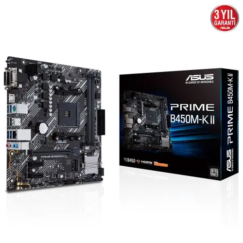 Asus Dual Radeon RX 6700 XT OC DUAL-RX6700XT-O12G 12GB GDDR6 192Bit DX12 Ekran Kartı + Asus Prime B450M-K II AMD B450 Soket AM4 DDR4 4400(OC)MHz mATX Anakart Bundle