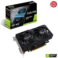 Asus Dual GeForce GTX 1650 Mini OC DUAL-GTX1650-O4GD6-MINI 4GB GDDR6 128Bit DX12 Gaming (Oyuncu) Ekran Kartı