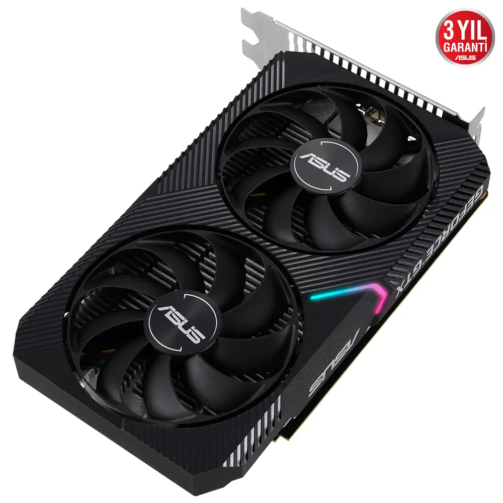 ASUS Dual GeForce GTX 1650 Mini OC DUAL-GTX1650-O4GD6-MINI 4GB GDDR6 128Bit DX12 Gaming (Oyuncu) Ekran Kartı