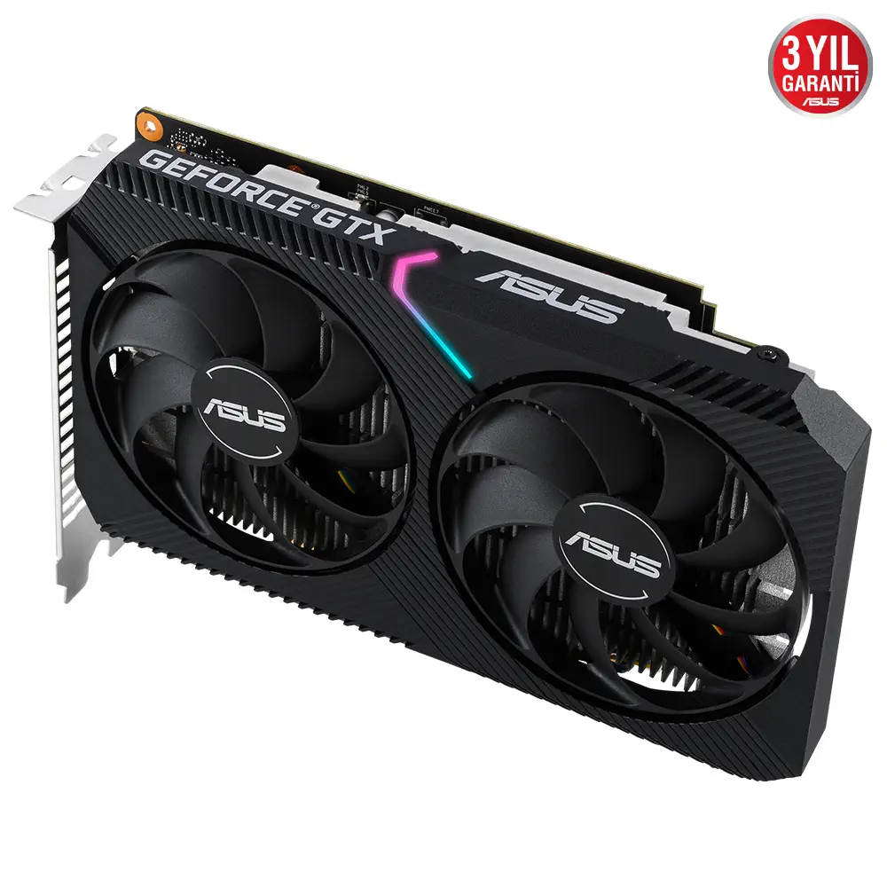 ASUS Dual GeForce GTX 1650 Mini OC DUAL-GTX1650-O4GD6-MINI 4GB GDDR6 128Bit DX12 Gaming (Oyuncu) Ekran Kartı