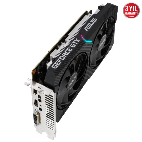 Asus Dual GeForce GTX 1650 Mini OC DUAL-GTX1650-O4GD6-MINI 4GB GDDR6 128Bit DX12 Gaming (Oyuncu) Ekran Kartı