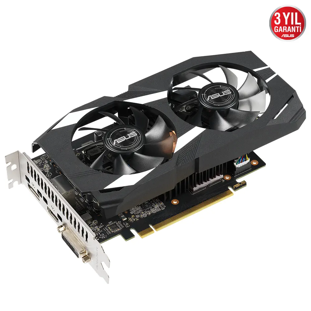 Asus Dual GeForce GTX 1650 OC DUAL-GTX1650-O4GD6-P 4GB GDDR6 128Bit DX12 Gaming (Oyuncu) Ekran Kartı