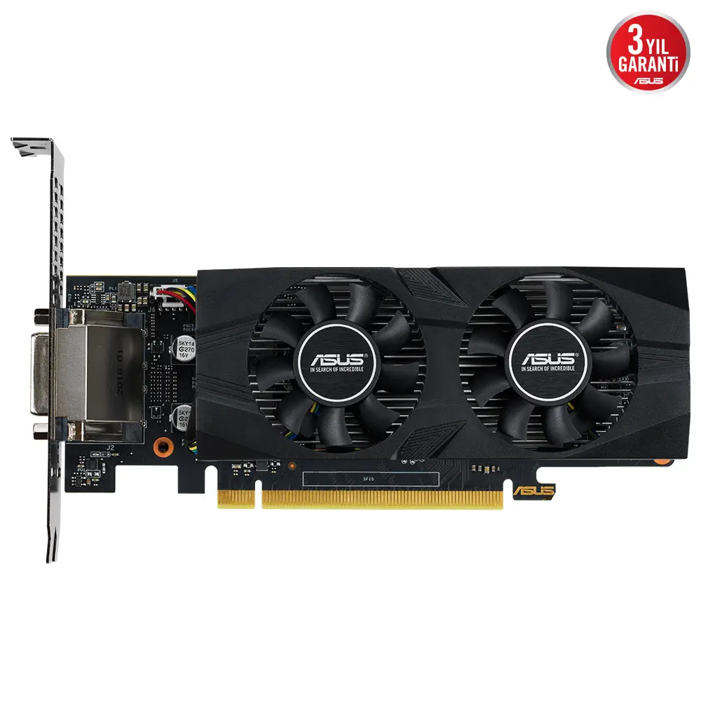 Asus GeForce GTX 1650 Low Profile GTX1650-4G-LP-BRK 4GB GDDR5 128Bit DX12 Gaming (Oyuncu) Ekran Kartı