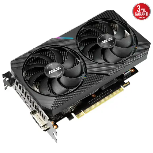 Asus Dual GeForce GTX 1660 Super Mini OC DUAL-GTX1660S-O6G-MINI 6GB GDDR6 192Bit DX12 Gaming (Oyuıncu) Ekran Kartı