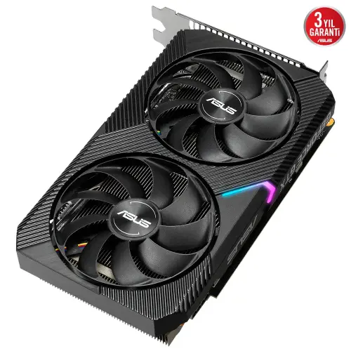 Asus Dual GeForce GTX 1660 Super Mini OC DUAL-GTX1660S-O6G-MINI 6GB GDDR6 192Bit DX12 Gaming (Oyuıncu) Ekran Kartı