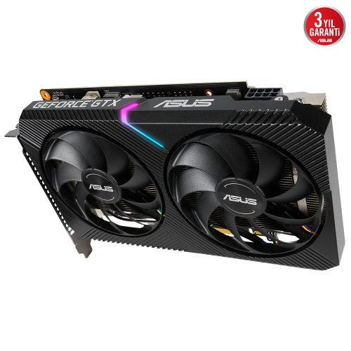 Asus Dual GeForce GTX 1660 Super Mini OC DUAL-GTX1660S-O6G-MINI 6GB GDDR6 192Bit DX12 Gaming (Oyuıncu) Ekran Kartı