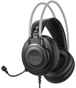 A4-Tech FH-200U Siyah Gri Mikrofonlu USB Girişli Kablolu Konferans Kulaklığı