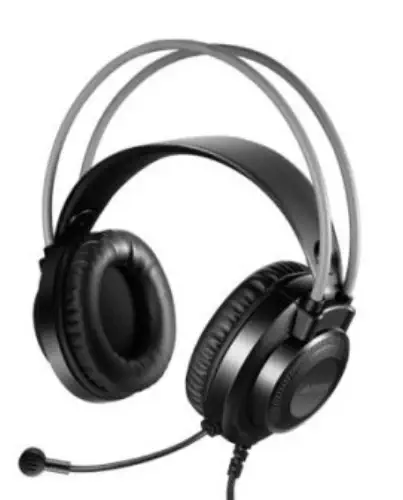 A4-Tech FH-200U Siyah Gri Mikrofonlu USB Girişli Kablolu Konferans Kulaklığı