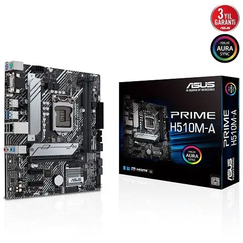 Asus Dual GeForce RTX 2060 EVO DUAL-RTX2060-6G-EVO 6GB GDDR6 192Bit DX12 Ekran Kartı + Asus Prime H510M-A Intel H510 Soket 1200 DDR4 3200(OC)MHz mATX Anakart Bundle