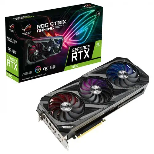 Asus ROG Strix GeForce RTX 3080 OC ROG-STRIX-RTX3080-O12G-GAMING 12GB GDDR6X 384Bit DX12 Ekran Kartı + Asus B560M-P-SI Intel B560 Soket 1200 DDR4 5000(OC)MHz mATX Anakart Bundle