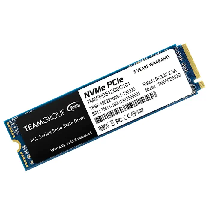 Team MP33 Pro TM8FPD512G0C101 512GB 2100/1700MB/s NVMe PCIe M.2 SSD Disk (Bulk)