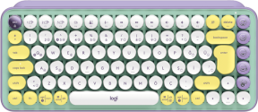 Logitech POP Keys Daydream Özelleştirilebilir Emoji Tuşlu Mekanik Kablosuz Mint&Lila Klavye - 920-010819
