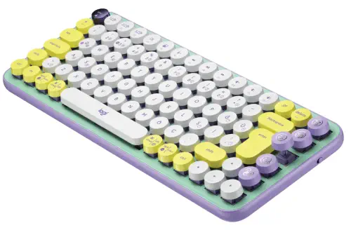 Logitech POP Keys Daydream Özelleştirilebilir Emoji Tuşlu Mekanik Kablosuz Mint&Lila Klavye - 920-010819