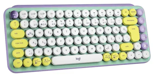 Logitech POP Keys Daydream Özelleştirilebilir Emoji Tuşlu Mekanik Kablosuz Mint&Lila Klavye - 920-010819