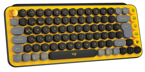 Logitech POP Keys Blast Özelleştirilebilir Emoji Tuşlu Mekanik Kablosuz Sarı&Siyah  Klavye - 920-010818