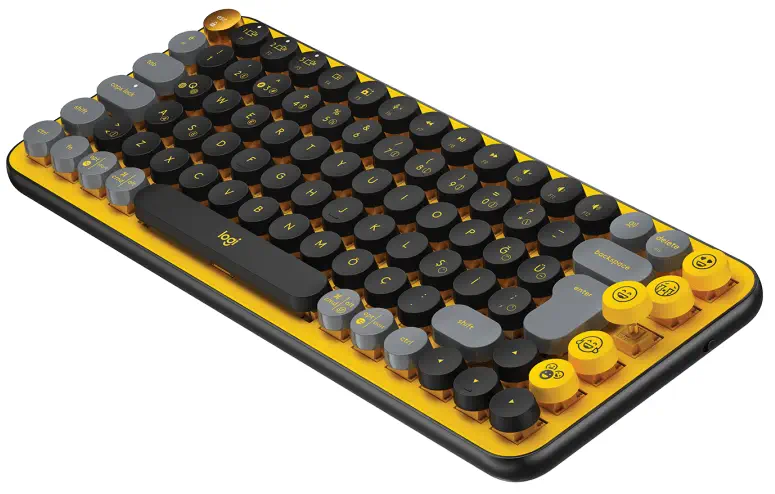Logitech POP Keys Blast Özelleştirilebilir Emoji Tuşlu Mekanik Kablosuz Sarı&Siyah Klavye - 920-010818