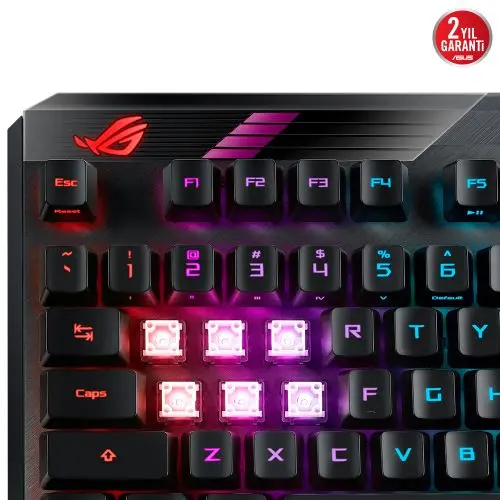 Asus ROG Claymore II ROG RX Red Optik Mekanik Switch Modüler TKL RGB Mekanik Kablosuz Gaming (Oyuncu) Klavye