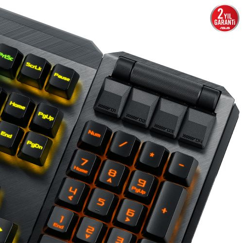 ASUS ROG Claymore II ROG RX Red Optik Mekanik Switch Modüler TKL RGB Mekanik Kablosuz Gaming (Oyuncu) Klavye
