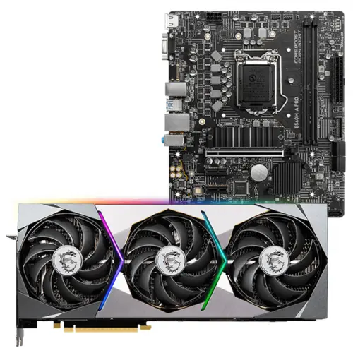 MSI GeForce RTX 3080 Ti SUPRIM X 12G 12GB GDDR6X 384Bit DX12 Ekran Kartı + MSI B560M-A PRO Intel B560 Soket 1200 DDR4 5200(OC)MHz mATX Anakart Bundle