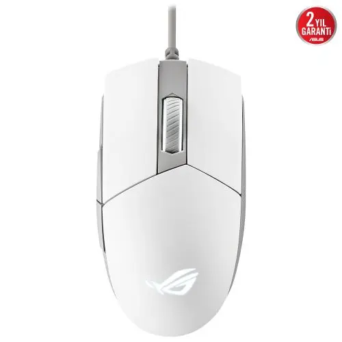 Asus ROG Strix Impact II Moonlight White 6200 DPI 6 Tuş Optik RGB Kablolu Gaming (Oyuncu) Mouse