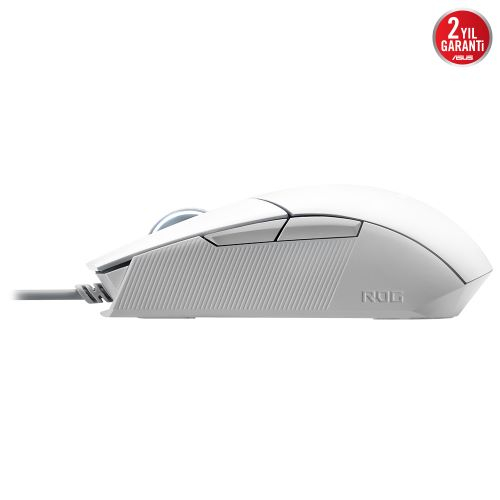 Asus ROG Strix Impact II Moonlight White 6200 DPI 6 Tuş Optik RGB Kablolu Gaming (Oyuncu) Mouse